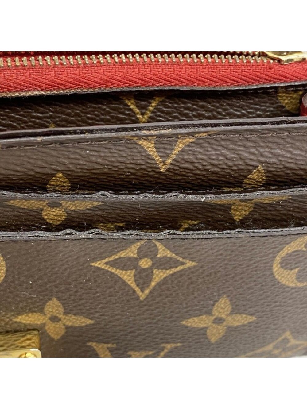 Louis Vuitton Wallet Monogram Portefeuille Pallas Brown Cerise - Picture 7 of 10